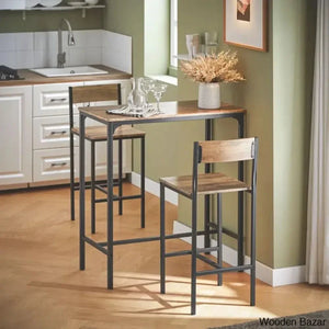 Antigon Modern 2 Seater Dining Table Set For Homes Brown