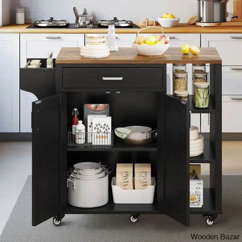 Araf Wood Kitchen Cart Kitchen trolley cart cabinet kitchen island with storage