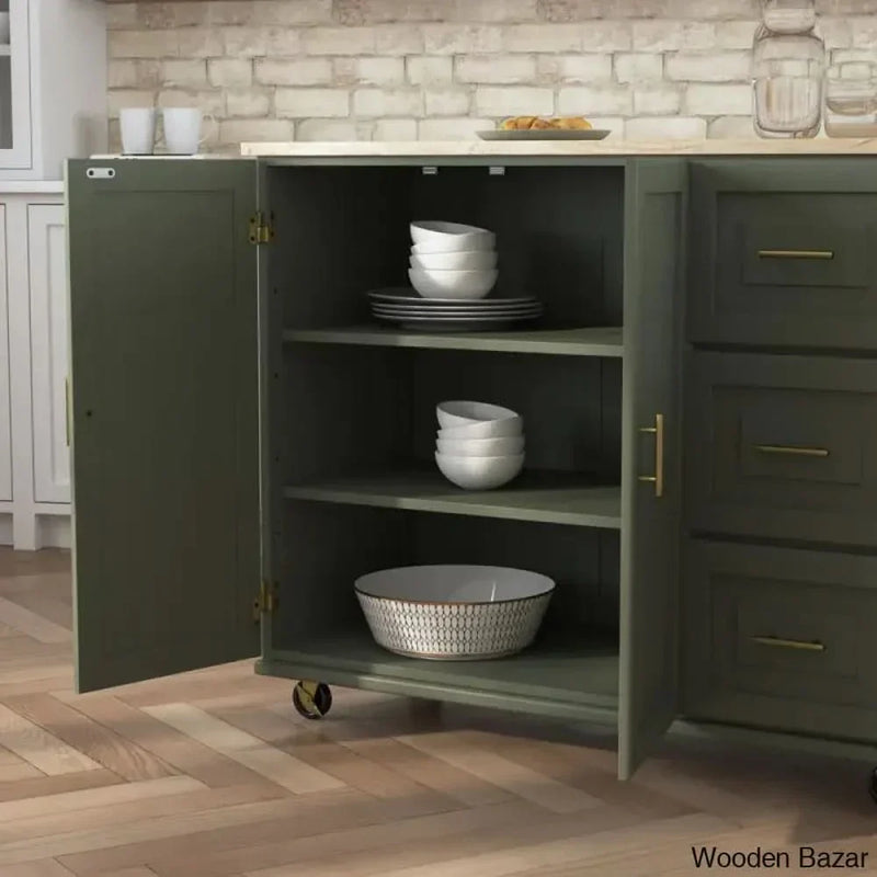 Arlonda Kitchen Cart Kitchen trolley cart cabinet kitchen island with storage