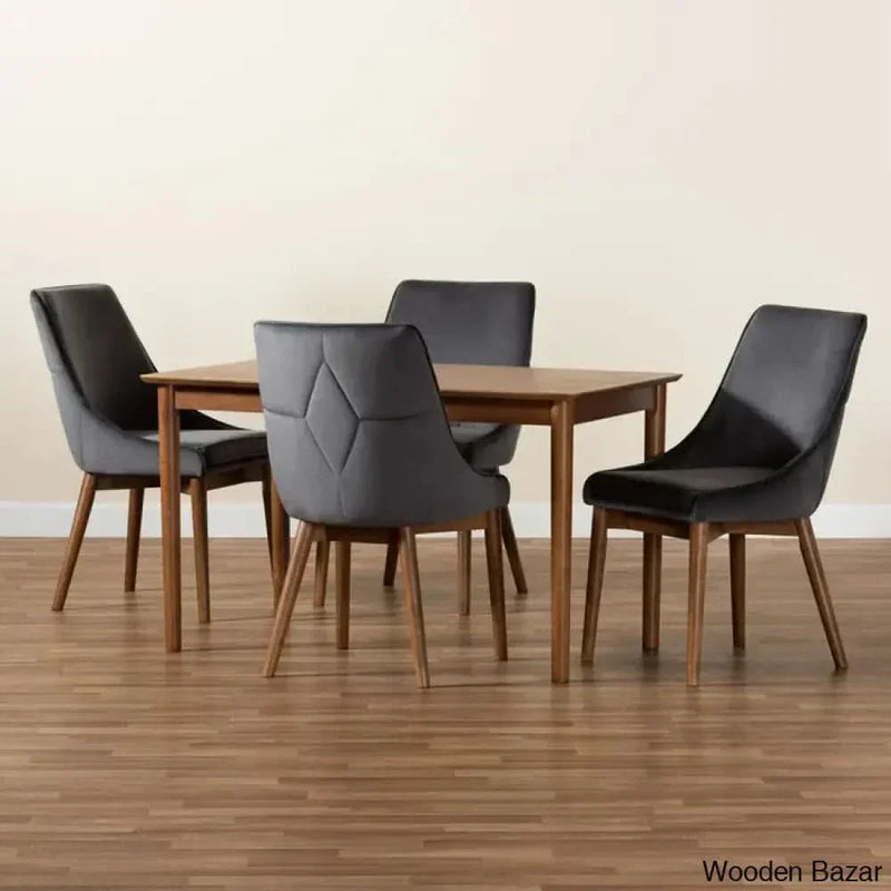 Atley Stylish 4 Seater Dining Table Set - Wooden Empiro