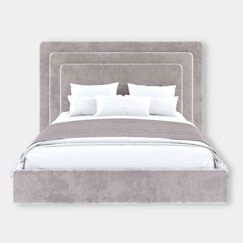 Copper Grey King-Size Modern Upholstery Bed
