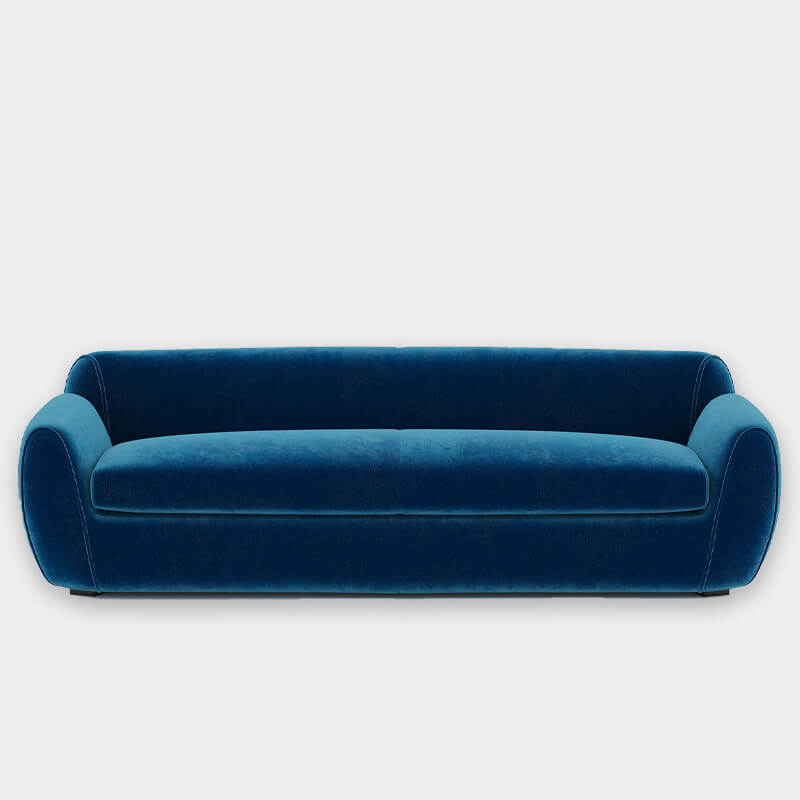 4 Seater Modern Royal Blue Sofa for Living Room