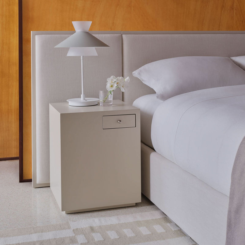 Niared Cotton Lacquered Bedside Table Set of 2 - Wooden Empiro