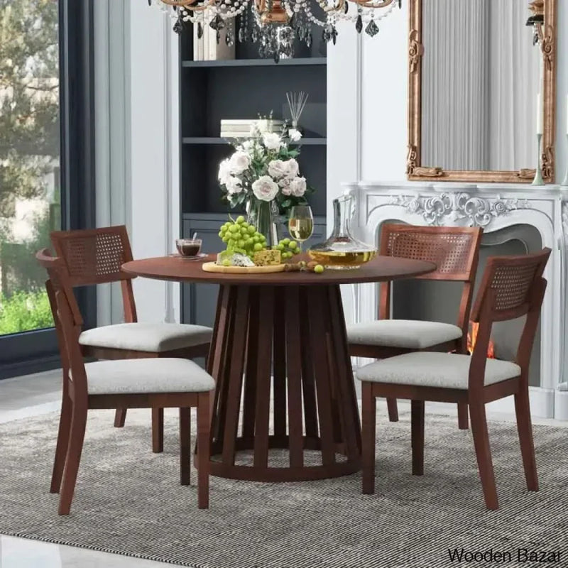 BlackBurn 4 seater Dining Table set - Wooden Empiro