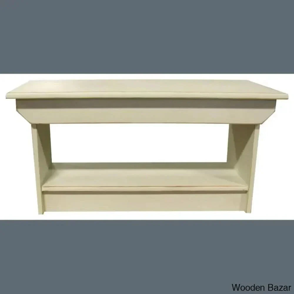 Brexlyne Solid Wood Coffee And Center Table Old Cream