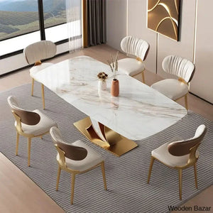 Cabal New 6 Seater Pedestal Dining Set - Wooden Empiro Seater