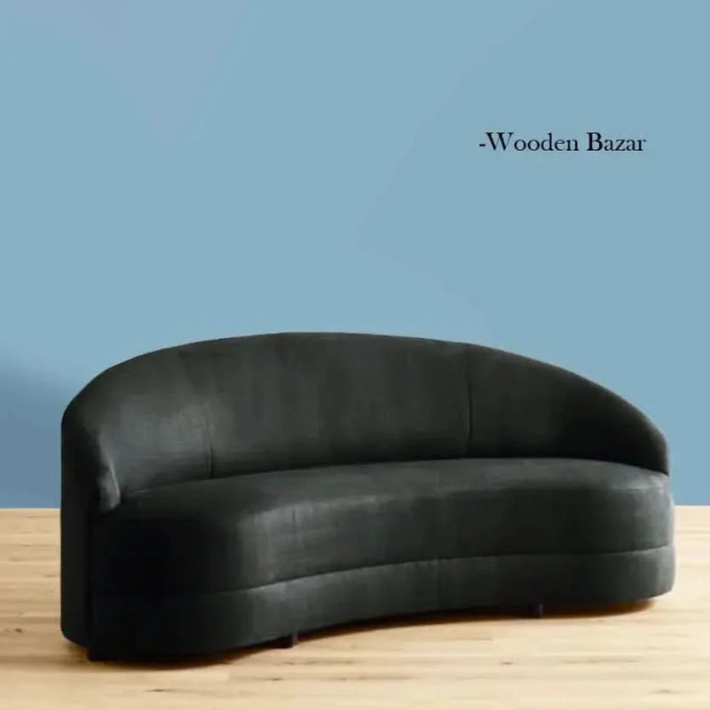 Casper Unique 3 Seater sofa in Black color - Wooden Empiro