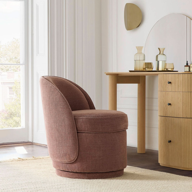 Eiono Swivel Chair - Wooden Empiro