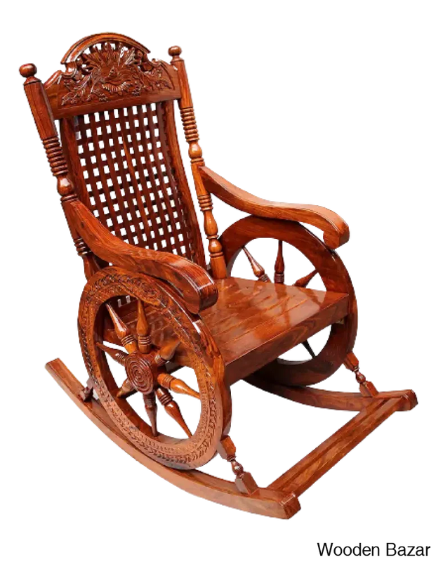 Chekare Dhizaini Solid Sheesham Wood Grandpa Rocking chair