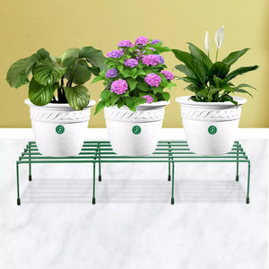 Comrade Metal Planter/Pot Stand for Garden - Green Metal Stand Wooden Empiro 1