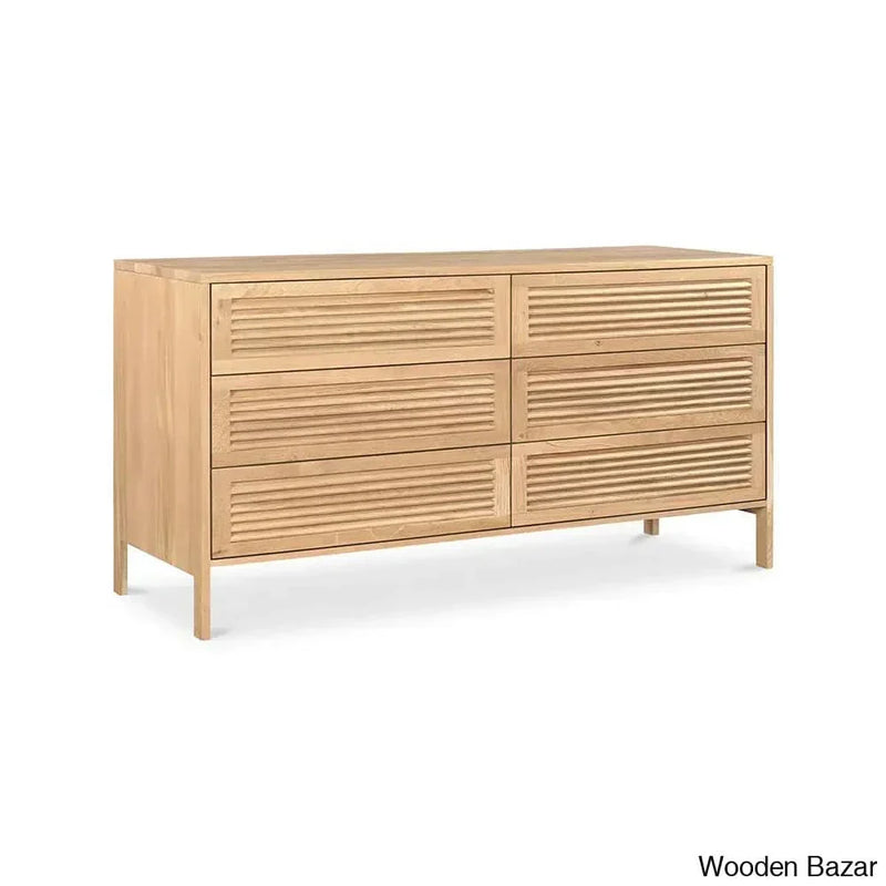 Crafted Comfort Teeda 6-Drawer Chest Spacious, Elegant Storage with Timeless Design