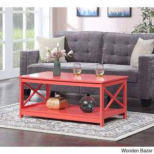 Darieky 4 Legs Coffee And Center Table With Storage Coral