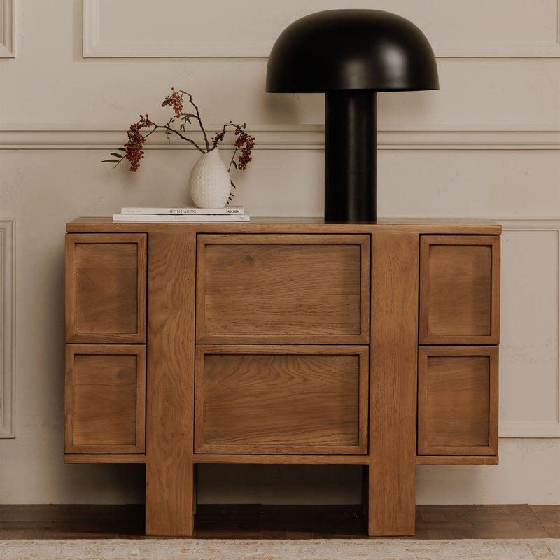 Lohamanus Dark Oak Bedside Table - Wooden Empiro