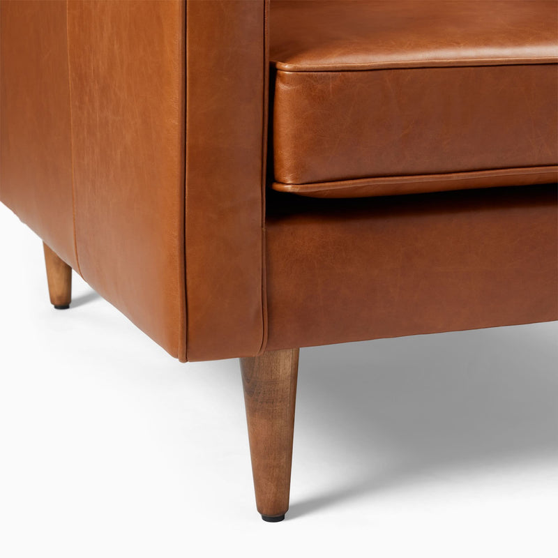 Eiaon Leather Chair - Wooden Empiro
