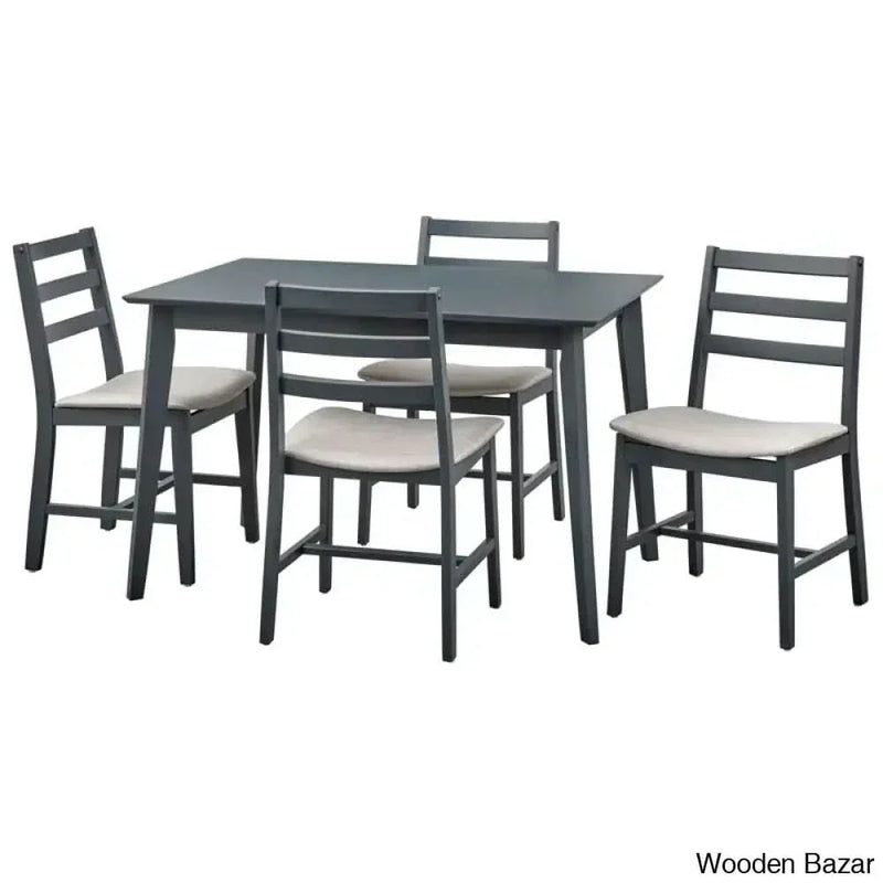 Dunstan Modern 4 seater Elegant Dining Table Set - Wooden Empiro