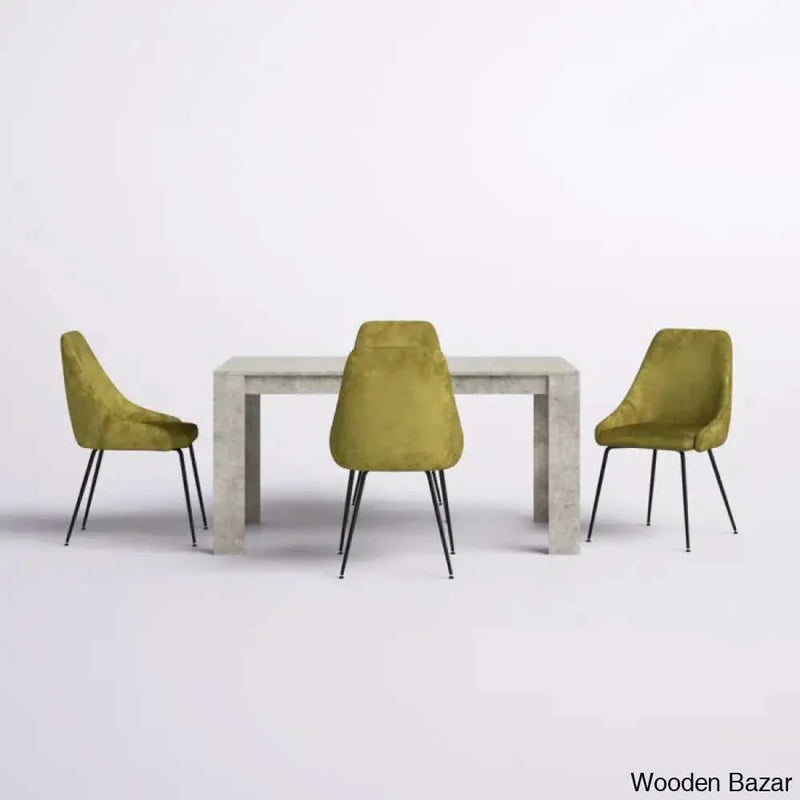 Dunstan Stylish 4 Seater Dining Table Set - Wooden Empiro