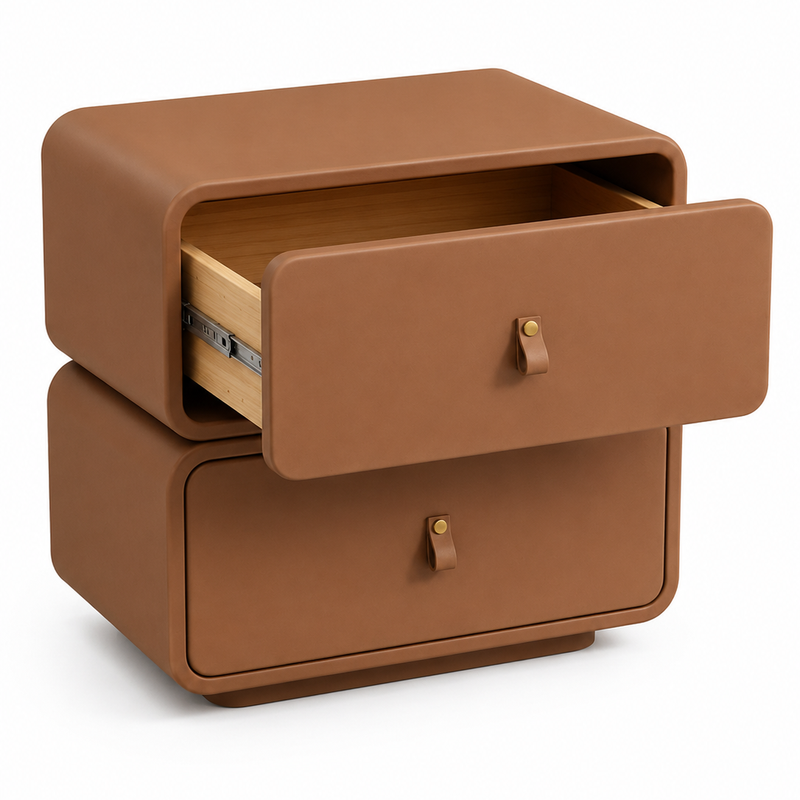 The Duvelle Bedside Table — Modern Nightstand with 2 Drawer Storage & Contemporary Design