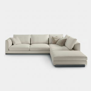 Blanc Haven — Cream L-Shape Sectional, made to order by Wooden Empiro