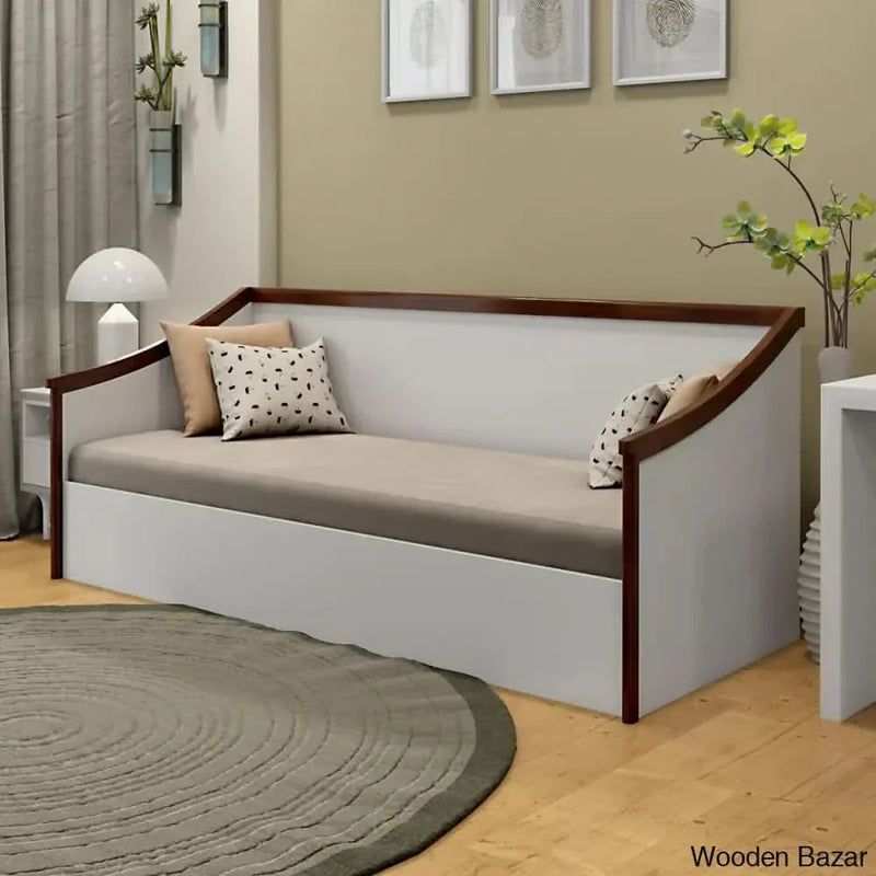 Elegant Diwan with Mattress in Trendy Two-Tone Finish