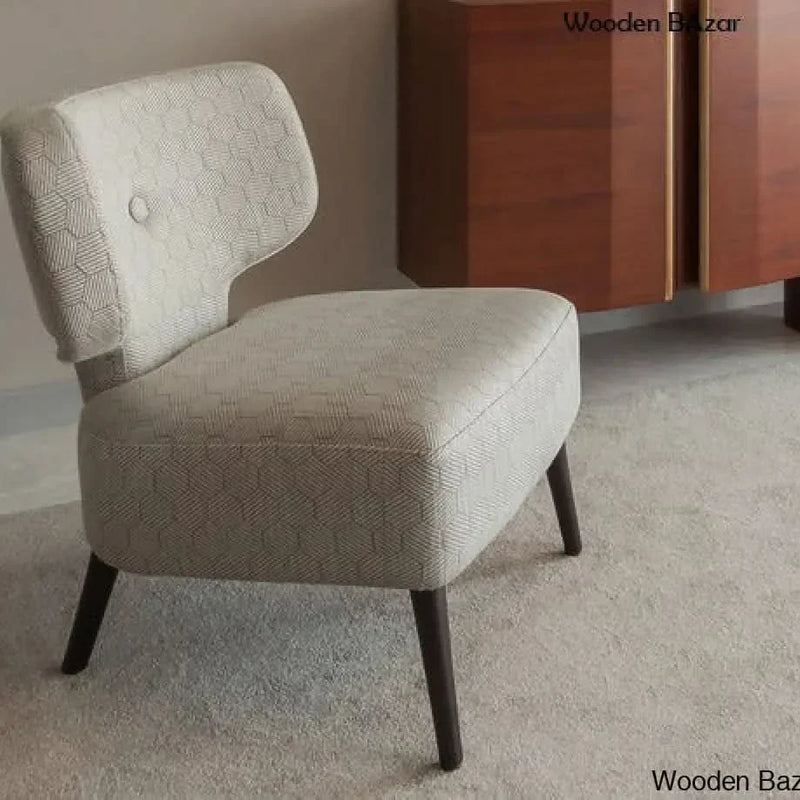 Elegant Wide Armless Accent Chair - Wooden Empiro