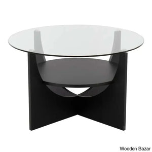 Ensca Glass Top Coffee And Center Table Black