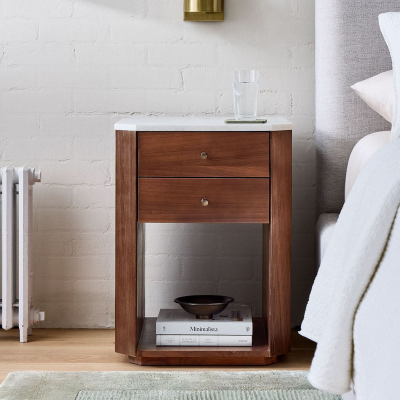 Gernix Modern Bedside Table - Wooden Empiro