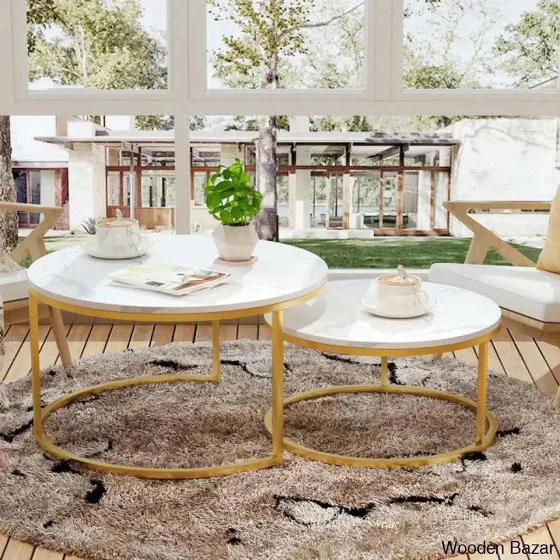 Ewerly Round Nesting Coffee and center Table
