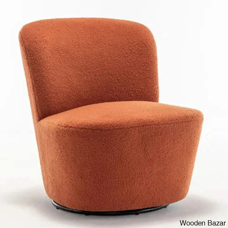Fontinella Upholstered Swivel Barrel Chair (Set of 2) - Wooden Empiro