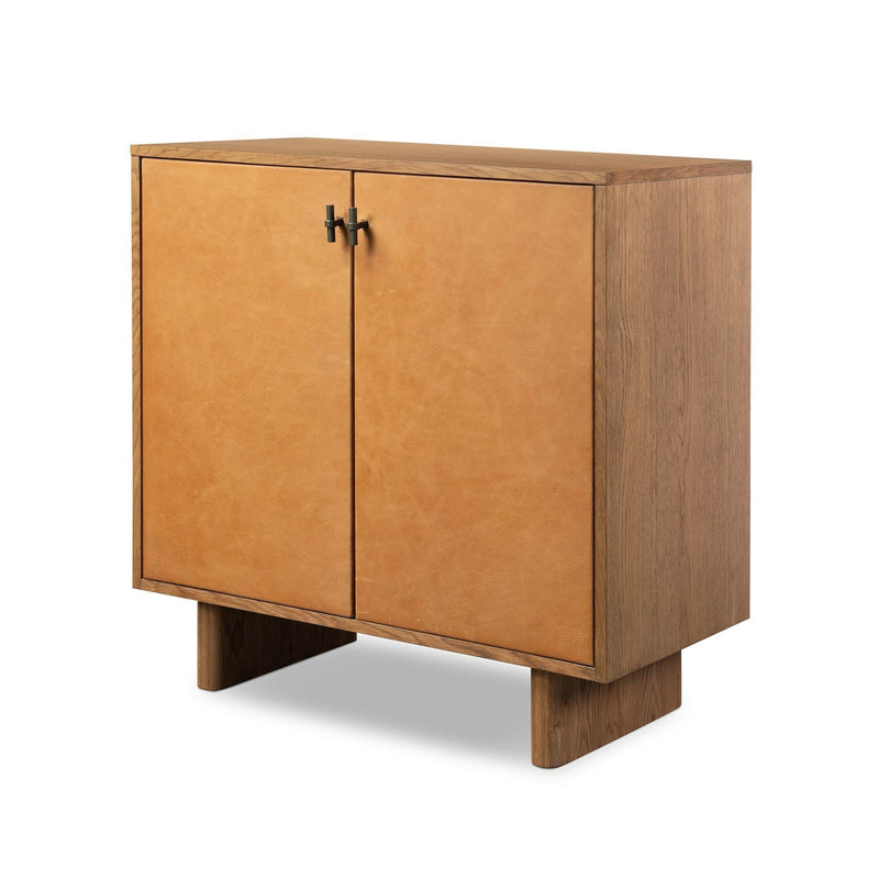 Karion Leather Cabinet - Wooden Empiro