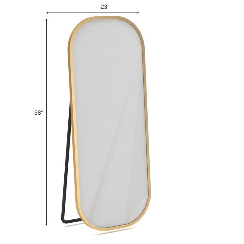 Capsule Metal Floor Mirror