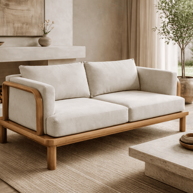 Ohm Custom Wooden Upholstered Sofa