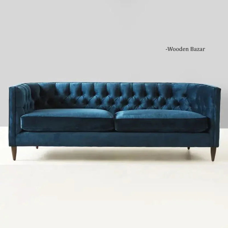 Gorgeous 3 Seater Bloom Chesterfield Sofa In Peacock Color