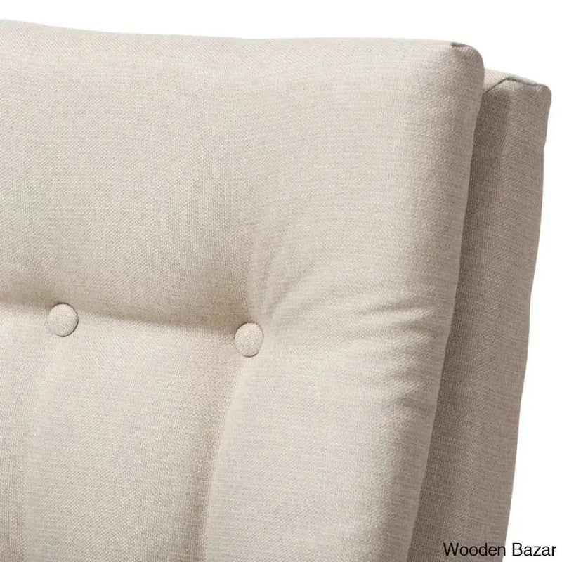 Hale New Upholstered Accent Chair with Ottoman - Wooden Empiro
