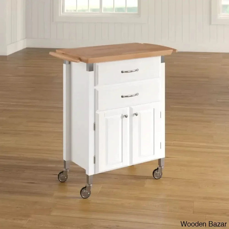 Hamilton Wood Kitchen Cart Kitchen trolley cart cabinet kitchen island with storage