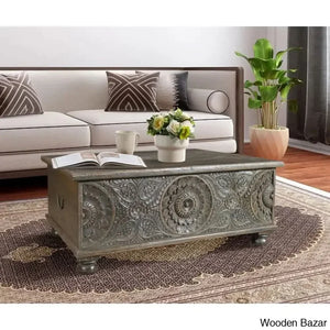 Harleen Solid Wood Coffee And Center Table Antique Black