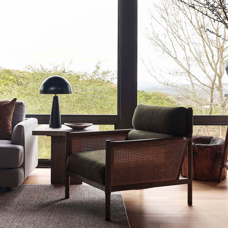 Sainpol Cane Arms Chair - Wooden Empiro