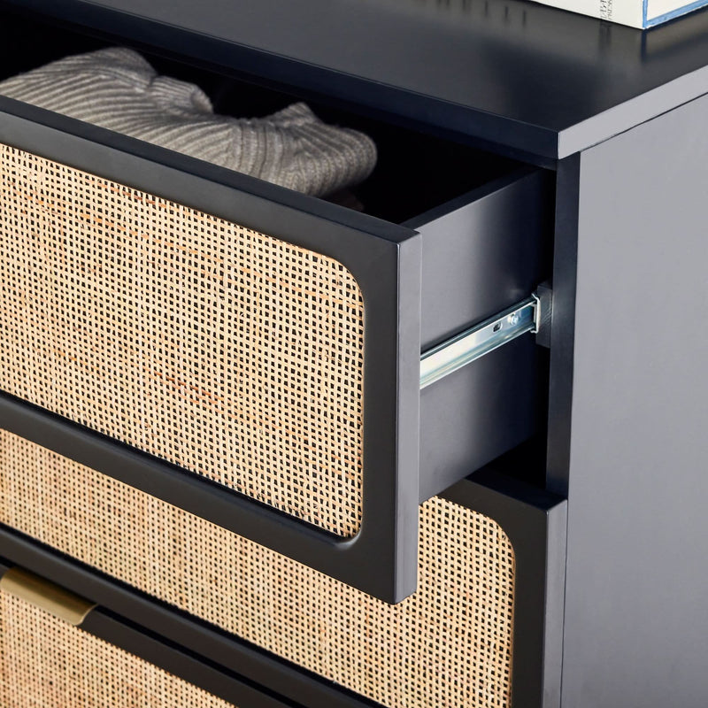 Unifersed Woven 5-Drawer Dresser - Wooden Empiro
