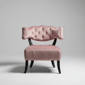 The Rosé Muse Chair – Blush Accent Chair