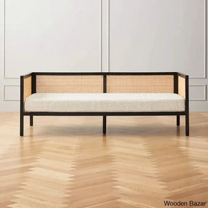 Jade Modish Solid Wood Cane Outdoor Daybed - Wooden Bazar Natural