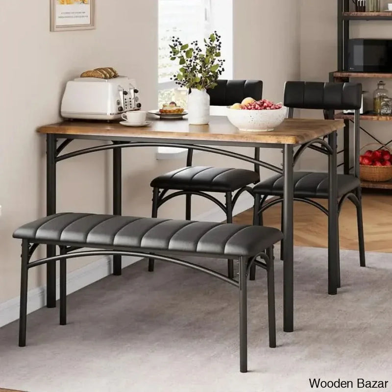 Jatta Stylish 4 Seater Dining table Set - Wooden Empiro