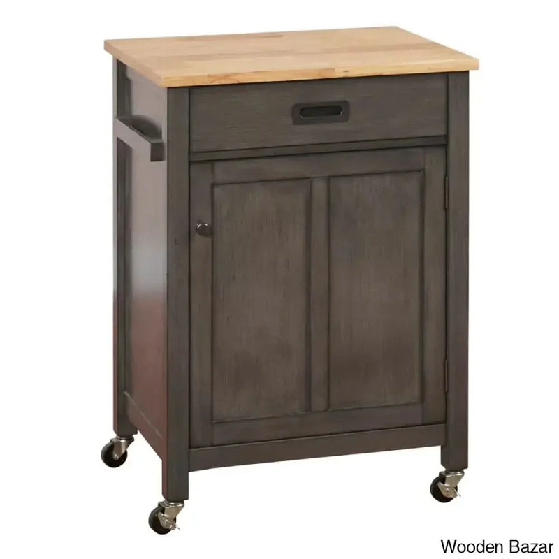 Jonesville Kitchen Cart Kitchen trolley cart cabinet kitchen island with storage