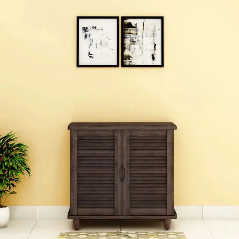 Kaira 2 Door Shoe Cabinet in Wenge Colour