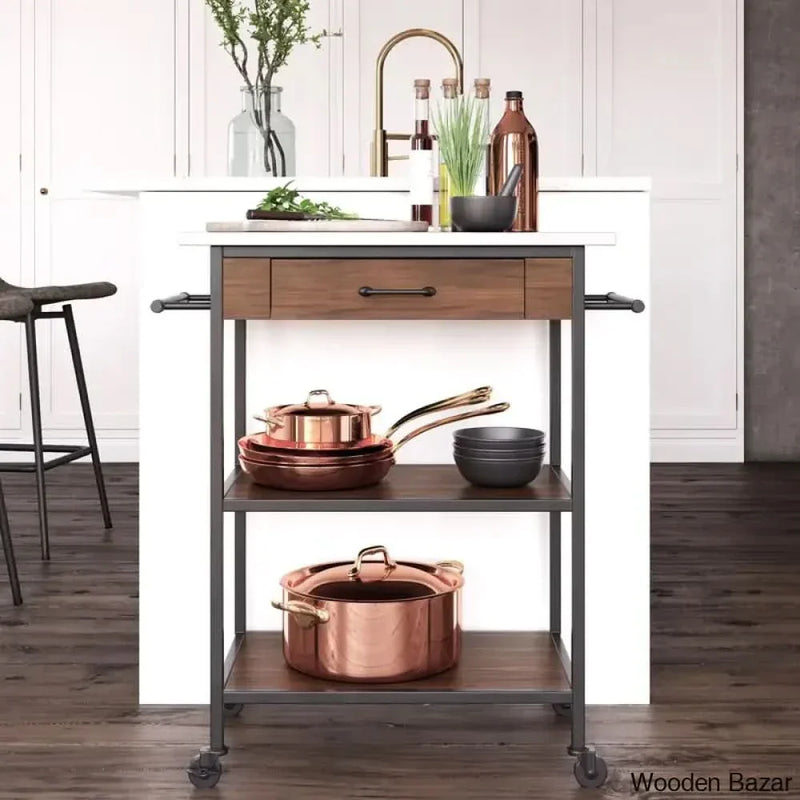 Kane Metal Kitchen Cart Kitchen trolley cart cabinet kitchen island with storage