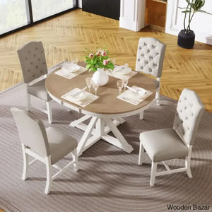 Kelvin Best 4 Seater Extendable Dining Set - Wooden Empiro Oak Natural Wood