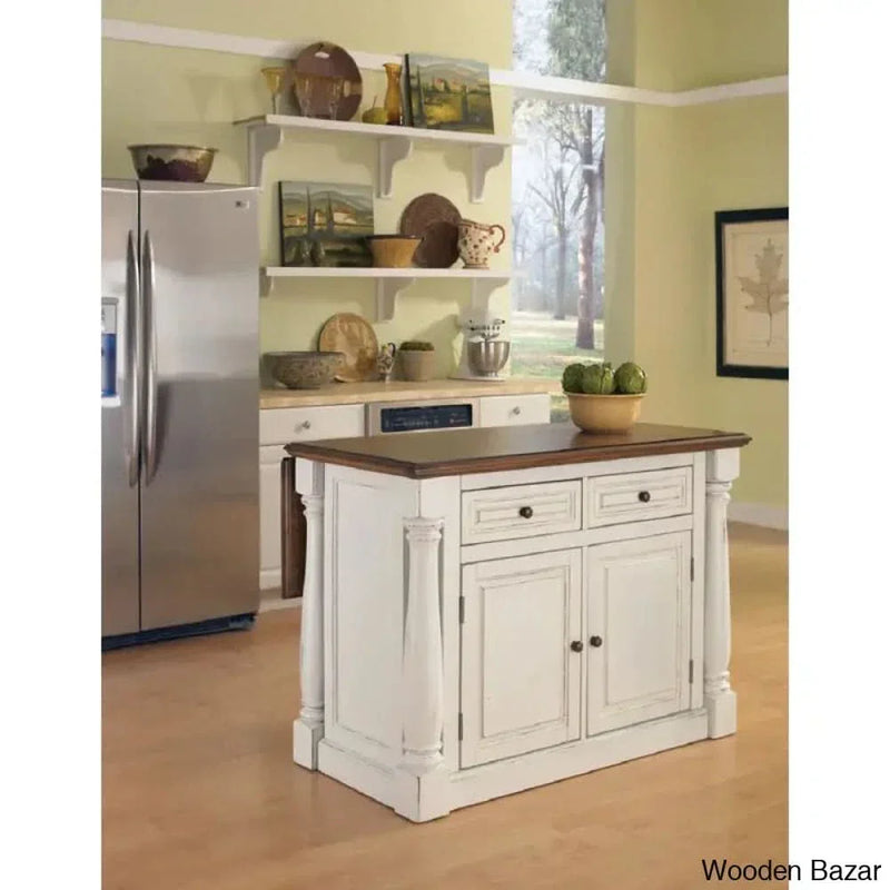 Larchwood Wood Kitchen Island Kitchen trolley cart cabinet kitchen island with storage