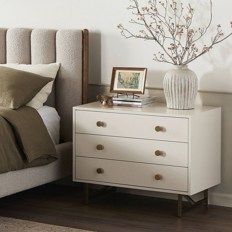 Kevylion Rectangle Bedside Table - Wooden Empiro