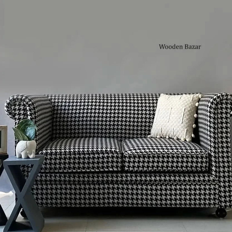 Linen 2 Seater trendy Sofa design - Wooden Empiro