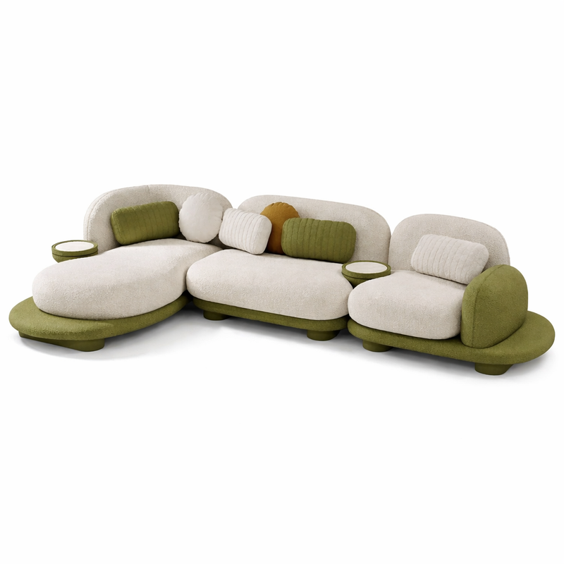 Lison 6 Seater Modern Boucle Corner Sofa