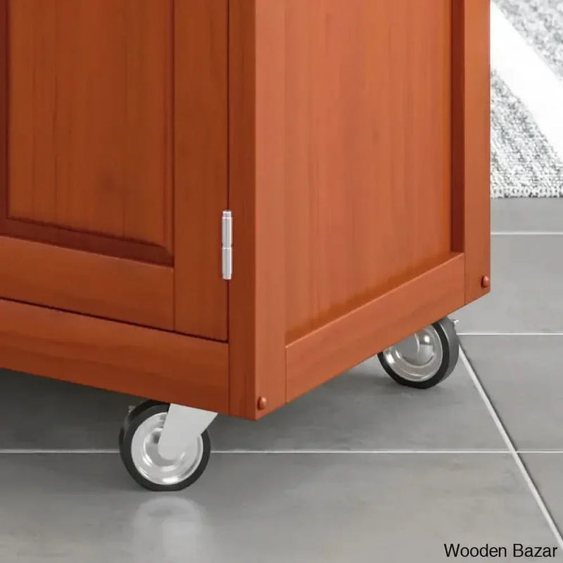 Littrell Kitchen Island Kitchen trolley cart cabinet kitchen island with storage