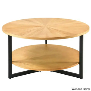 Lovekush Framed Coffee And Center Table With Storage Light Oak